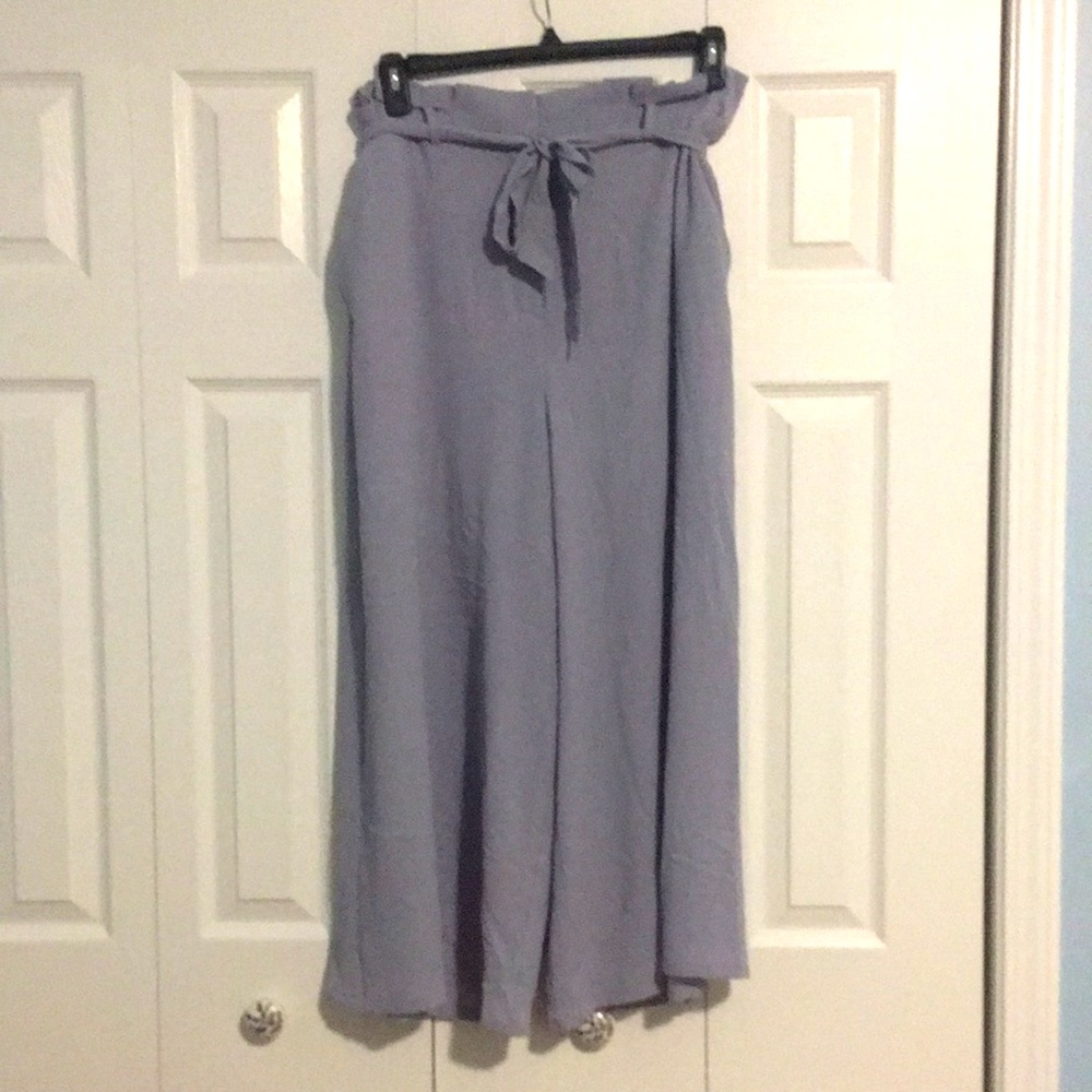 Free Press, Periwinkle, High Waisted, Wide Legged Trousers.